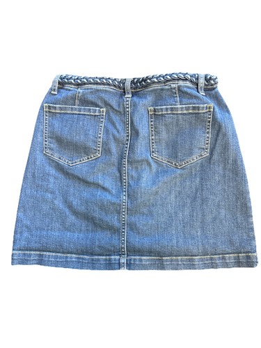 Lands End Girls Size 14 Jean Skirt With Button Accent - Picture 6 of 7