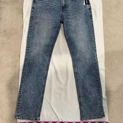 NWT Buffalo David Bitton Evan Slim Straight Jeans 30x32 Light Wash MSRP $119