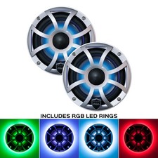 Wet Sounds REVO 6-XSS Silver Open XS Grille 6.5" Marine LED Speakers