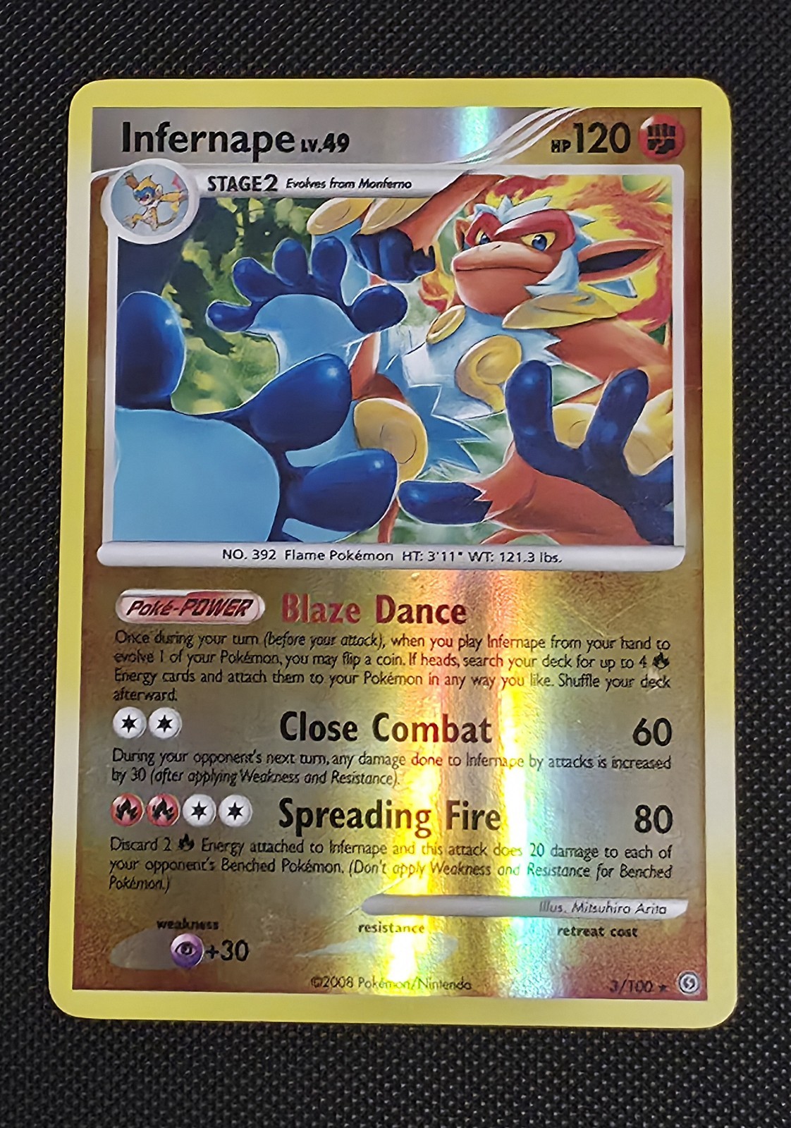 Infernape LV.49 Stormfront 3/100 Reverse Holo LP