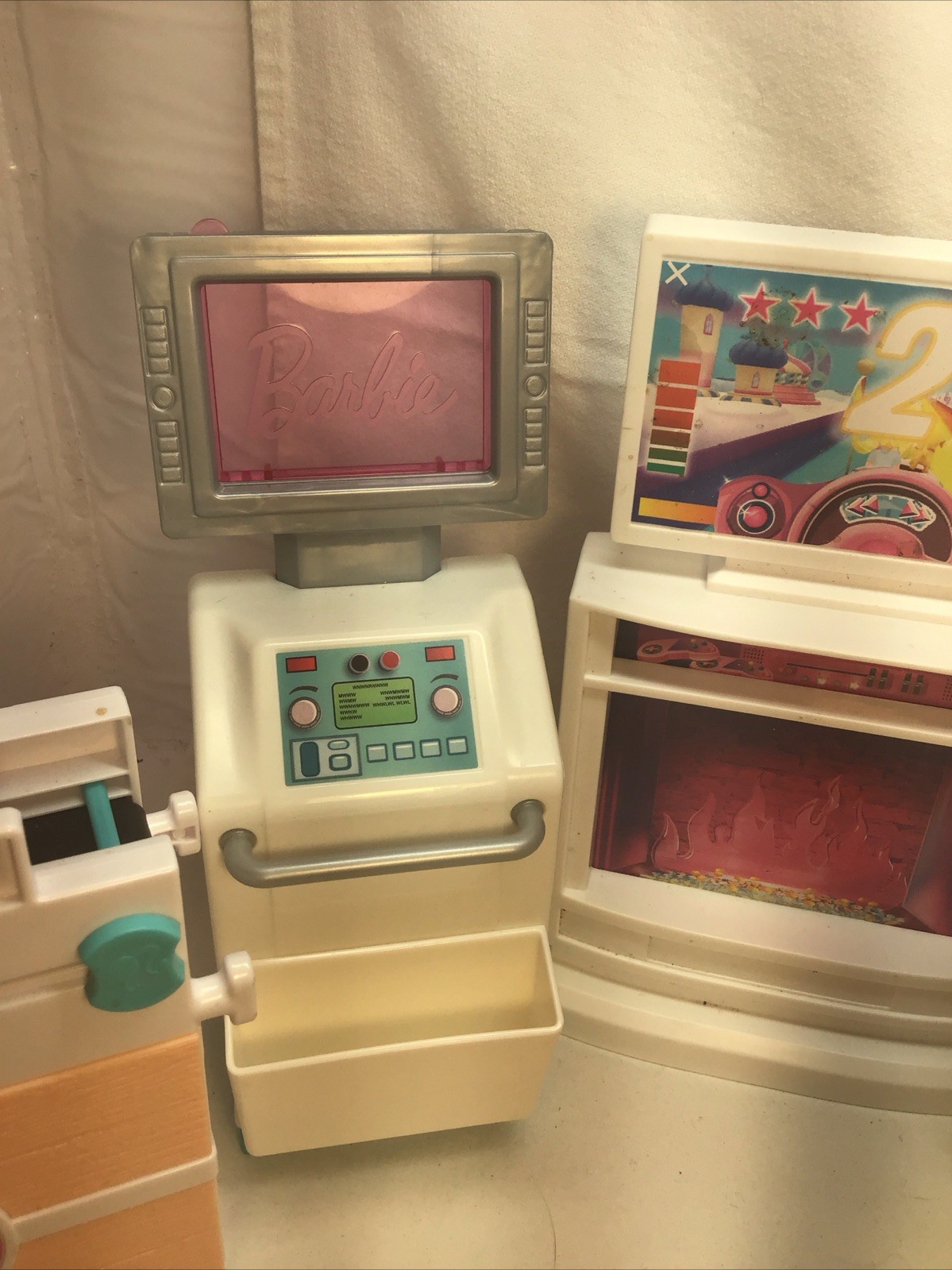 Barbie Mixed Lot of Furniture Parts House, Car, Replacement Items Lot Of 7