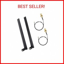ASHATA External Antenna,2PCS M.2/NGFF Network Card Cable and 2x5DBi Antenna for