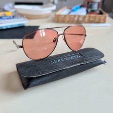 Vintage Serengeti Brown Drivers 5132k Corning Optics Aviator FlightSunglasses