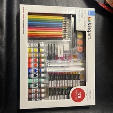King Art Ultimate Series 175 Piece Studio Mixed Media Set Kit Paint Oil Pastel