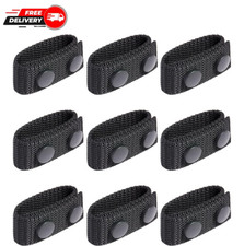 9 Pcs Belt Keepers for Duty Belt, Black Nylon Keepers, Fits 2" Wide Police, T...