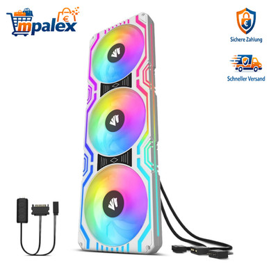 AsiaHorse PC Gehäuselüfter 3x120mm ARGB PWM 5V Adressierbar Gaming Bunt