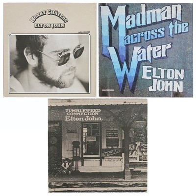 Elton John Honky Château Tumbleweed Connection Madman Across the Water Vinyl LPs