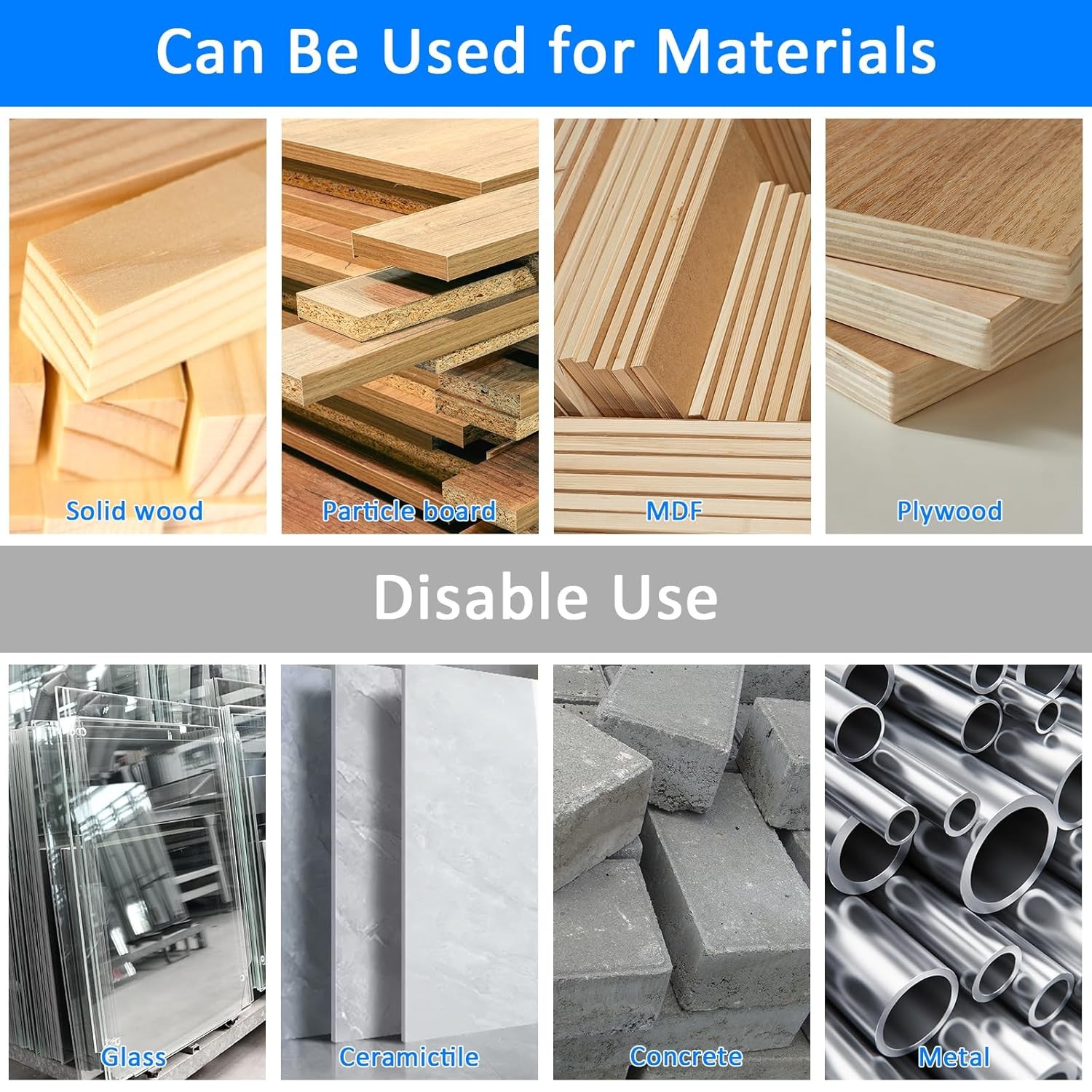 5-Piece Forstner Bit Set Carbon Steel Precision Wood Hole Saw for Hardwood MDF