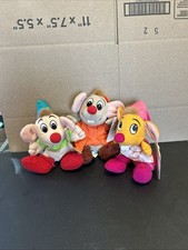 Disney Store Mini Bean Bags Jaq Gus Suzy Mouse Cinderella Set of 3