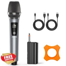 JYX UHF Wireless Microphone Grey Rechargeable Receiver
