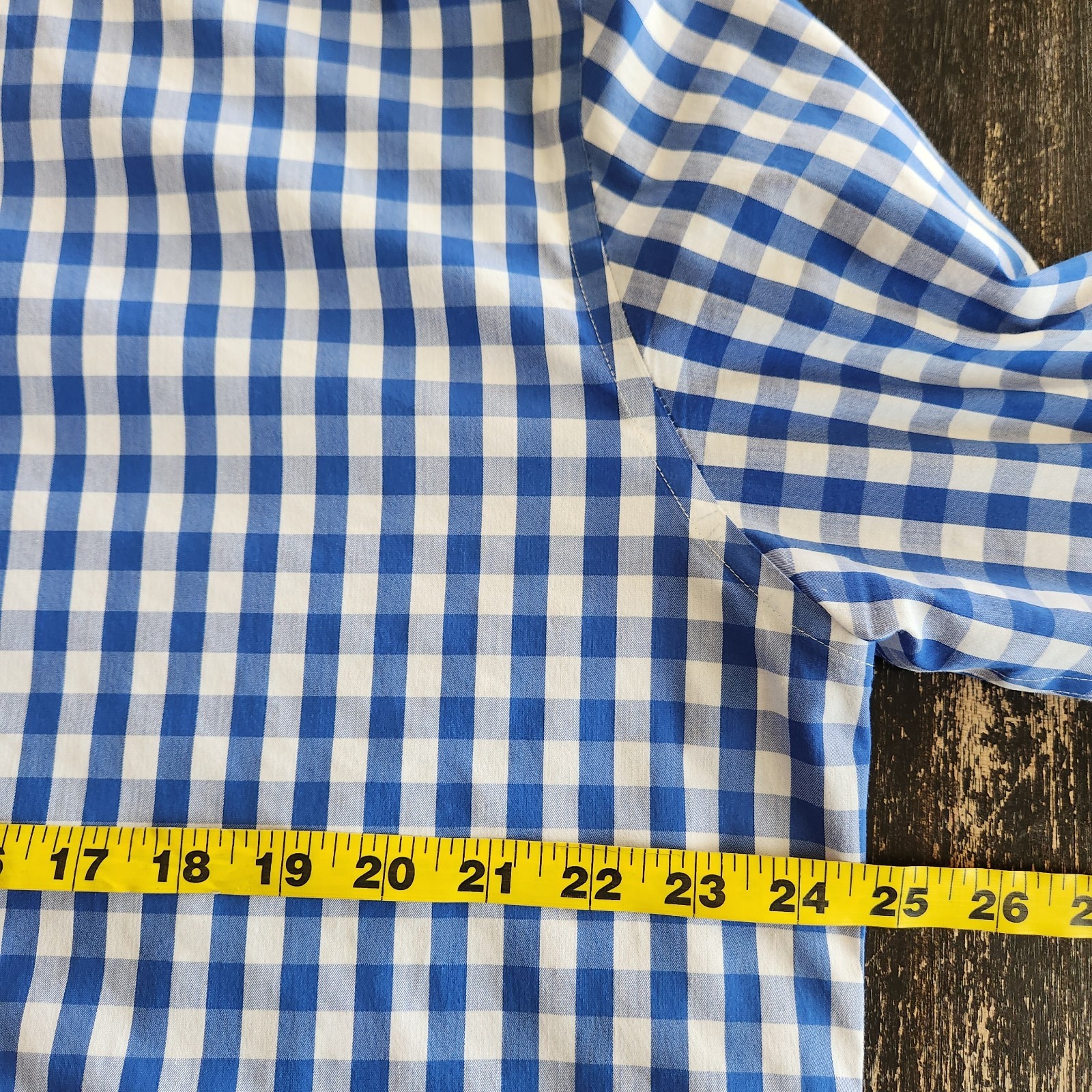 Twillory Performance Gingham Dress Button Up Geom… - image 6