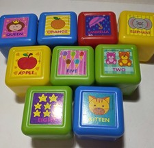 Fisher Price 9 Laugh  Learn First Words Sensory Play Blocks Baby Toy