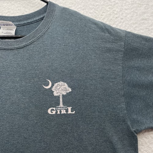 Carolina Ragazza T-Shirt Donna Grande L Grigio SC Palmetto Albero Mezzaluna Sud - Foto 2 di 8