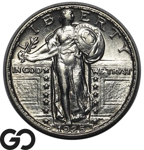 1925 Standing Liberty Quarter, Nice Lustrous Choice BU++