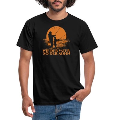 Angeln Wie Der Vater So Der Sohn Papa Vatertag Vatertagsgeschenk Männer T-Shirt