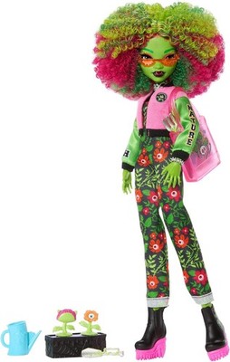 Monster High Fearbook Venus McFlytrap Puppe mit Gartenzubehör & Jahrbuch