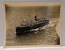 1924 Vintage Aerial Photo USAT Cambrai US Army Transport Ship WWI ~7x9.5