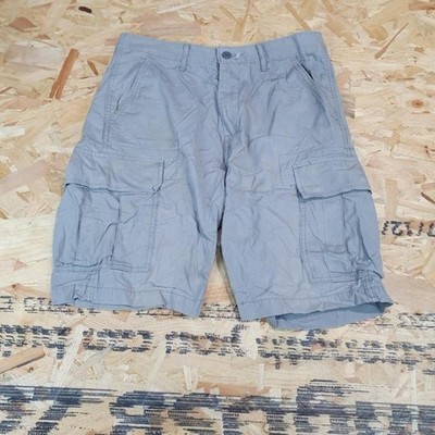 Vintage Levi s Cargo Shorts Herren 30W Grau Outdoor Freizeit DA724
