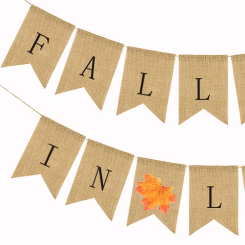 Linen Banner Letters Hanging Flag Bunting Banners for - Picture 12 of 12