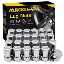 MIKKUPPA M14x1.5 Lug Nuts - One-Piece Chrome OEM Factory Style Large Acorn Seat