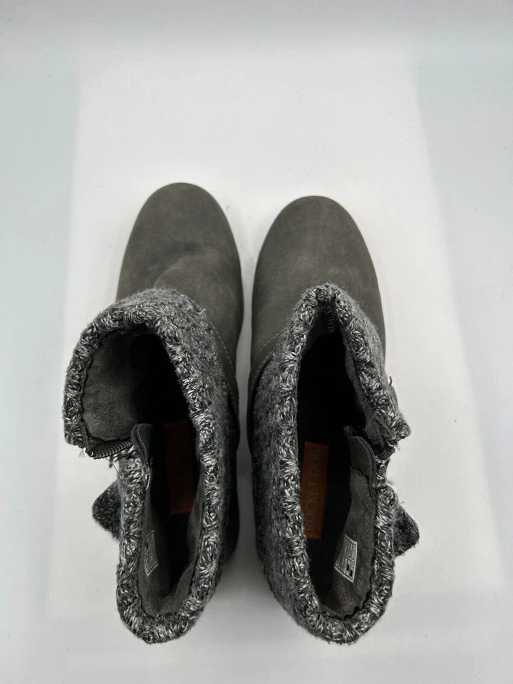 Botín Rocket Dog Bentley con puños para mujer talla 10 gris gamuza cremallera lateral punta redonda Foto 4 de 4