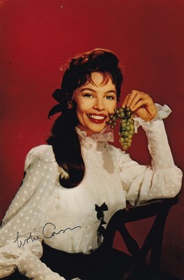 Leslie Caron Original Autograph On Photo