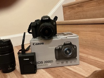 Canon EOS 2000D Digital SLR 24.1MP Camera Kit 18-55mm Lens Wi-Fi plus Zoom lens