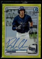 2020 Bowman #CPA-RC Ruben Cardenas Chrome Prospect auto Yellow Refractor #/75