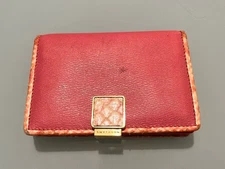 Smythson Pink Leather Business Card Holder Royal Warrant