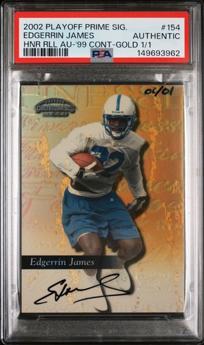 Edgerrin James [Autograph] #154 1999 Playoff Contenders card