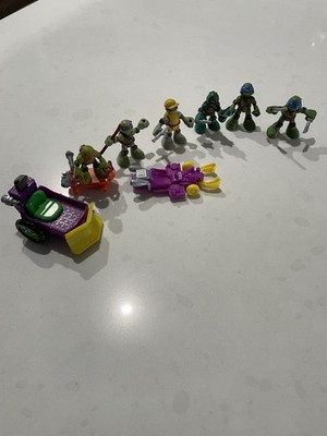 TMNT Teenage Mutant Turtles Half Shell Heroes Lot Of 6 Figures 3 Accessories