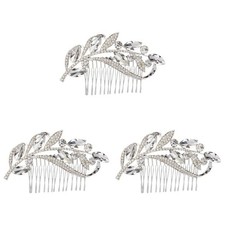  3 PCS Rhinestone Hair Accessories Bridal Wedding Comb Slide Clip