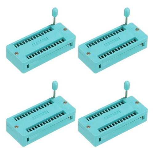 Universal IC Test ZIF Socket 28 Pin 2.54mm Pitch, 4 Pack