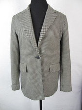 MNG Mango houndstooth blazer black beige Jacket Size M K