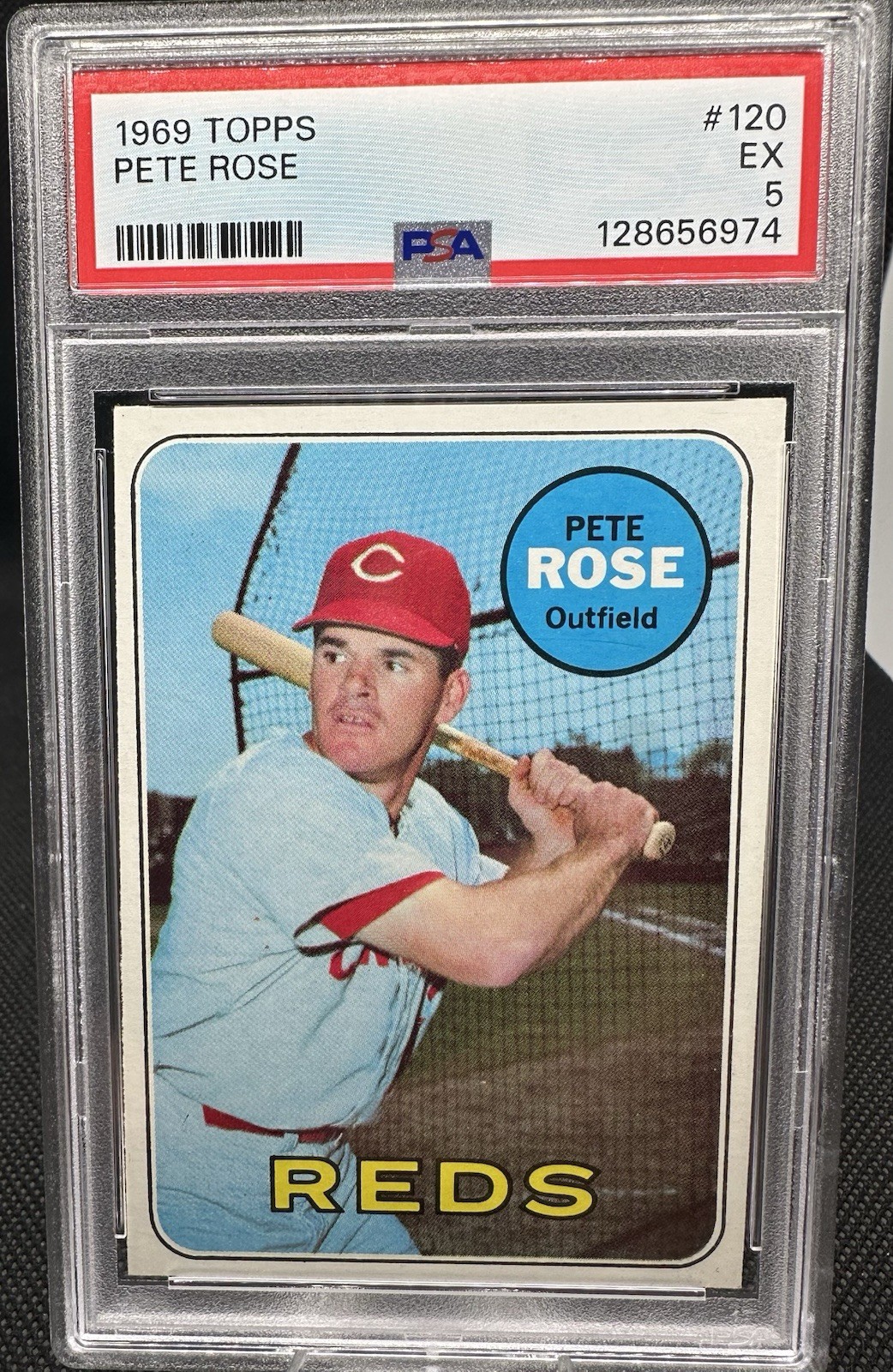 1969 Topps Baseball - Pete Rose #120 - PSA 5