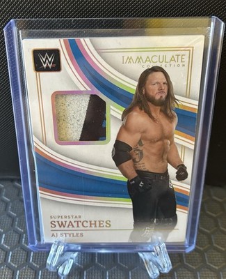 2023 Panini Immaculate AJ Styles Superstar Swatches GOLD PATCH 10/10 #SM-AJS WWE