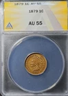 1879 indian head penny cent AU-55