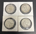 Walking Liberty & Franklin Half Dollars Lot Of 4 90% Constitutional Silver Coins