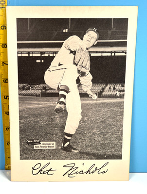   1953-57 Spic and Span Dry Cleaning Milwaukee Braves #nno CHET NICHOLS 