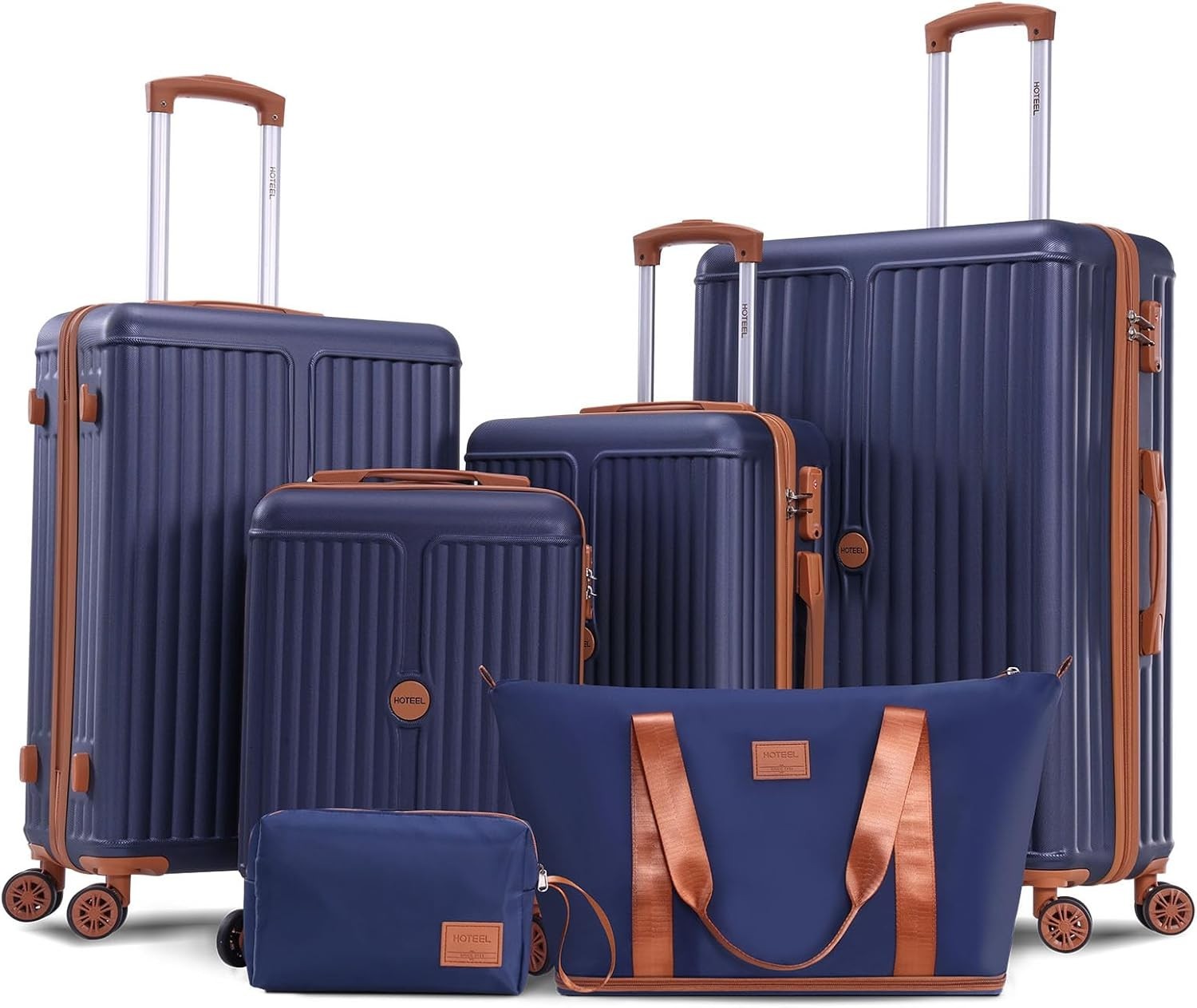 Set Abs+pc Hardshell Carry On Suitcase W/ Spinner Wheels + Tsa