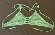 Jolyn Tomcat Bikini Top, X-Small. Great condition. Light Green w/ White Stars