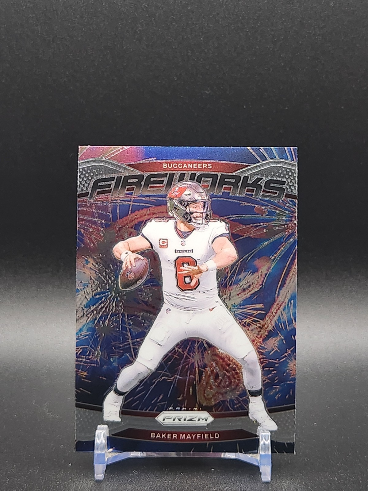 2024 Panini Prizm - #6 Baker Mayfield Fireworks Tampa Bay Buccaneers