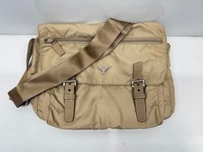 Borsa a tracolla PRADA in pelle nylon originale beige donna Italia 131737