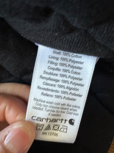 Carhartt Canvas Jacket Coat Quilt Lining Hooded RN13706 Size Youth XL 18/20 - Picture 8 of 12