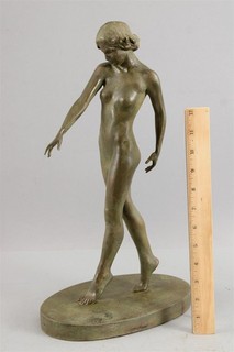 Vintage 1961 Alva Stone Virginia Morris Pollak Desha Nude Nymph Statue NR