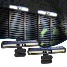 2x Clip on Solar Light Outdoor 36LED Waterproof Motion Sensor Outdoor for Fences