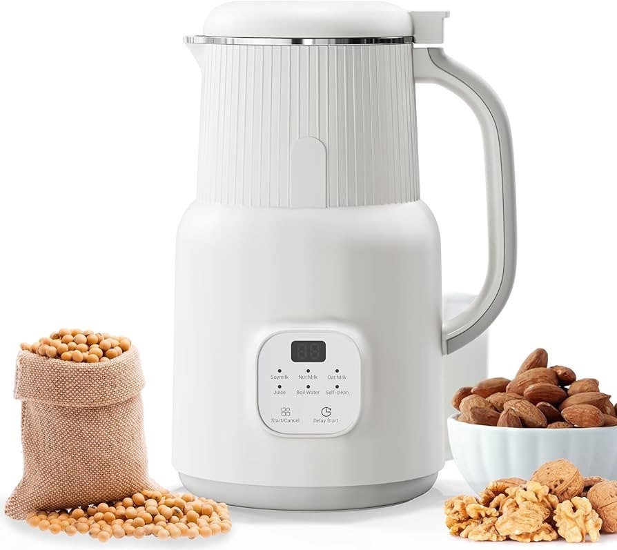 Nut Milk Maker 20oz 600W Almond Oat Soy Milk Machine Self Cleaning
