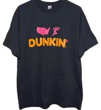Dunkin Donuts  Brewin' A Better Day T Shirt Adult XL Black Short Sleeve