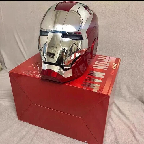 AUTOKING 1:1 Wearable JARVIS Voice Control Cosplay Iron Man MK5 Helmet Mask Gift - Foto 4 di 50