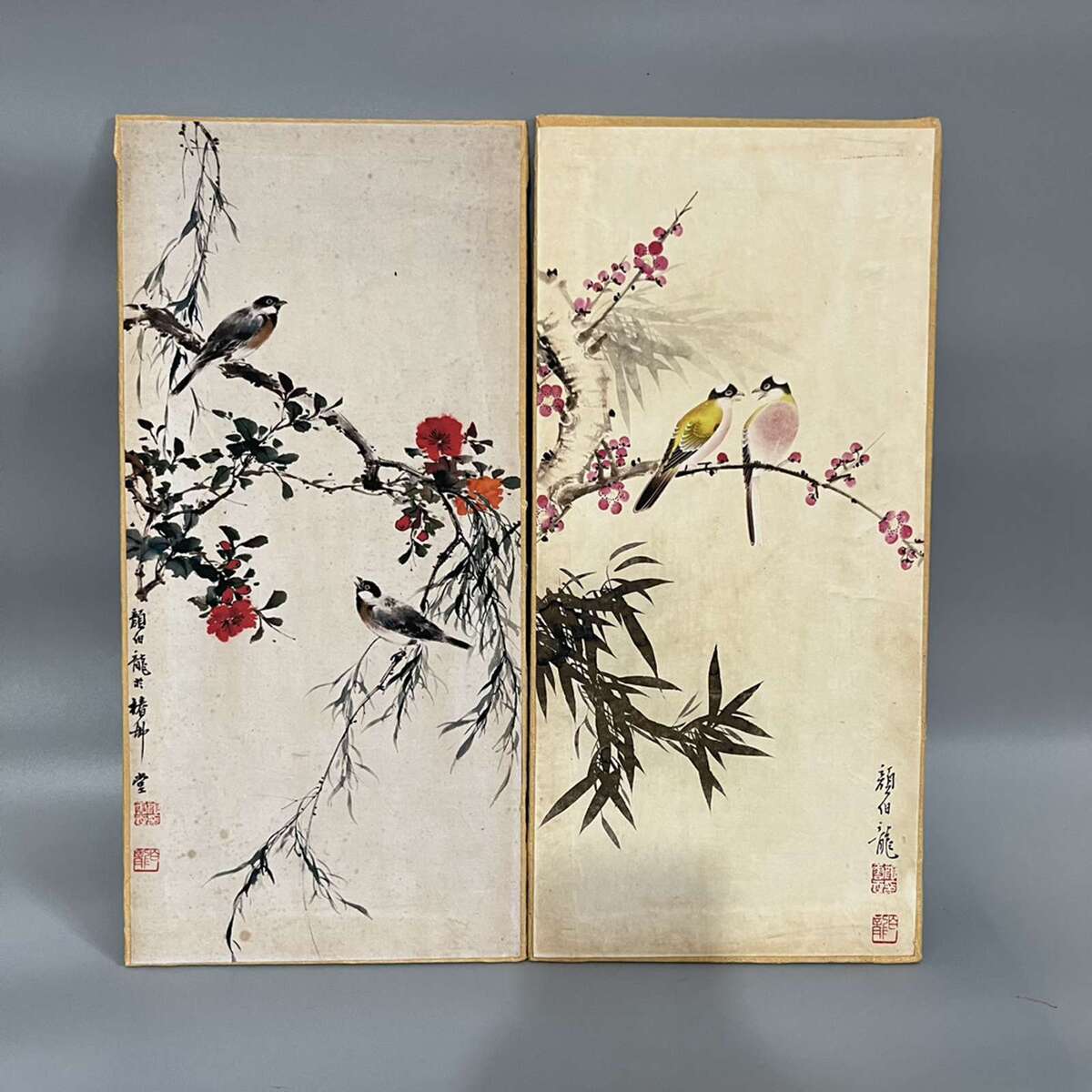 Antique Old Chinese Painting Scroll Flower And Bird Album By Antique Old Chinese Painting Scroll Flower And Bird Album By